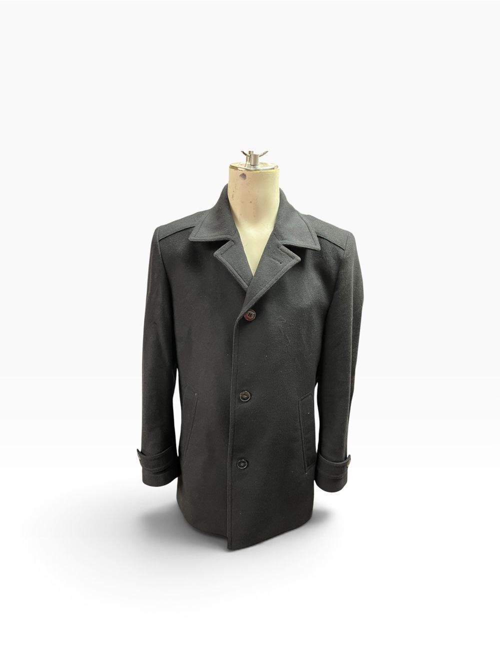 HUGO Men's black hip length Pea Coat size Medium